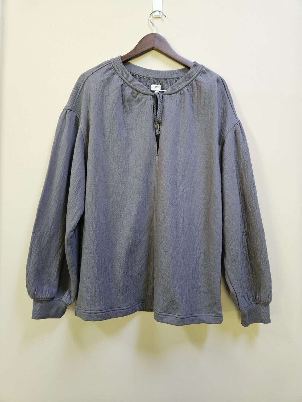 Aerie Easy Street Gray Oversized Sweatshirt Loungewear S Boho Coastal Beach NWT